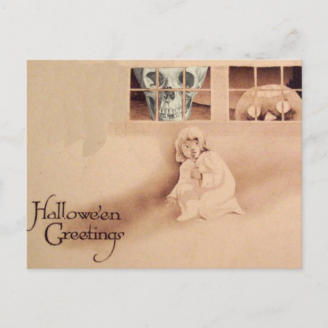 Fel skulder... Skull Jack o lantern Monster Vykort (Framsida)