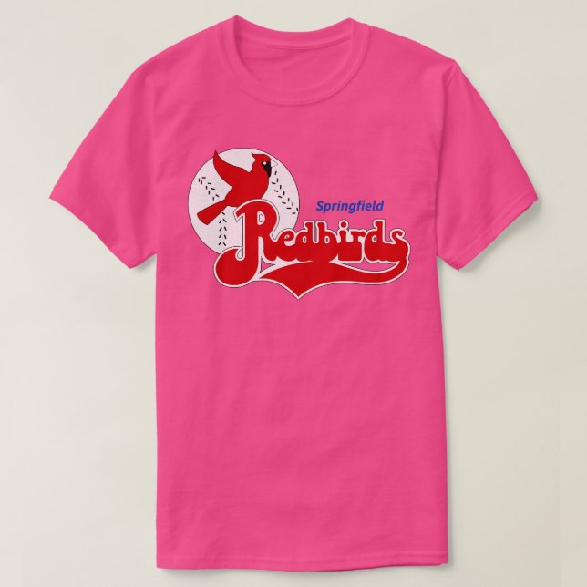 FEL: Springfield Redbird Baseball 1987 T Shirt (Design framsida)