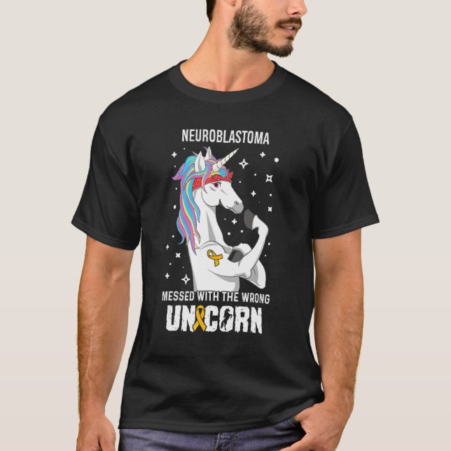 Fel Unicorn Neuroblastoma Awareness Supporter Ri T Shirt (Framsida)