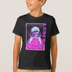 Fel vid fel i Anime Boy Loser Vaporwave Punk Stree T Shirt