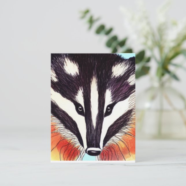Felaktig Badger Anteckningskort (Stående Fram)