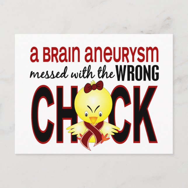 Felaktig Chick Brain Aneurysm Vykort (Framsida)