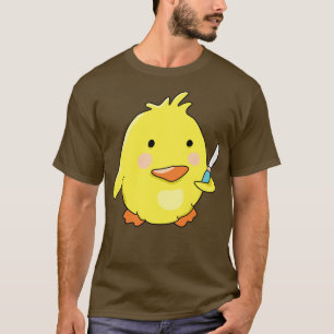Felaktig Chick med Knivar Anka-medlemmen T Shirt