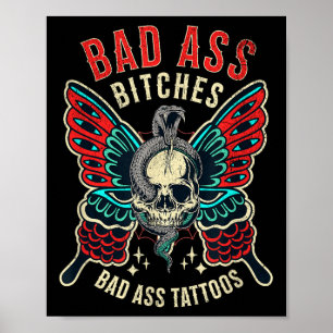 Felaktig Es-tattoed Women empowered Retro Tattoo F Poster