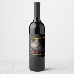 Felaktig etikett för Kattunge Vin Flaska
