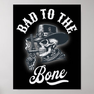 Felaktig för benhudens Edgy Halloween-cowboy Poster