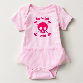 Felaktig för Bone Cute Rosa Halloween Tutu Tee