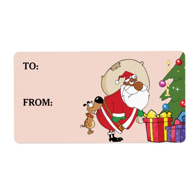 Felaktig Hund Bita Svart tomtetikett Fraktsedel (Framsidan)