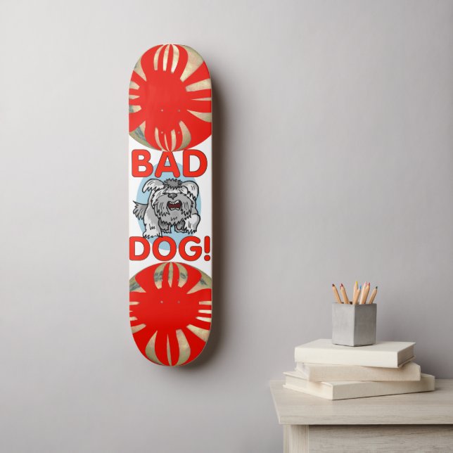Felaktig Hund Skateboard Bräda 19,5 Cm (Väggkonst)