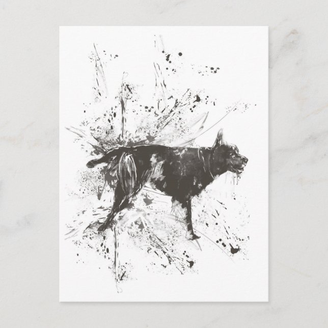 Felaktig hund vykort (Framsida)