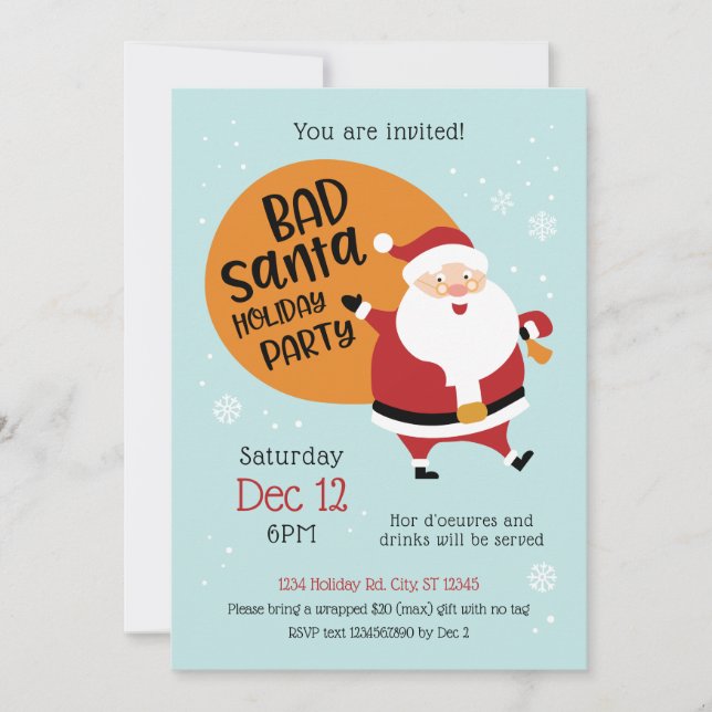 Felaktig inbjudan till Santa Julfest (Framsida)