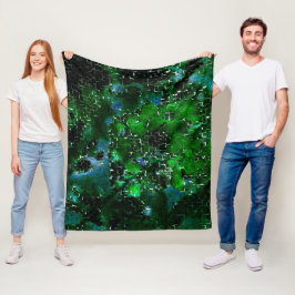 Felaktig mosaik av nattfoto på vattenlevande växte fleecefilt