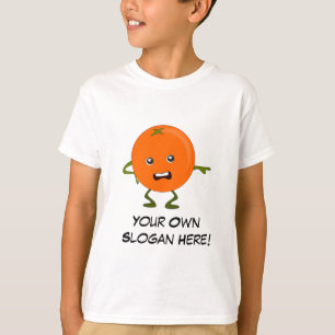 Felaktig Orange med Anpassade Slogan T Shirt