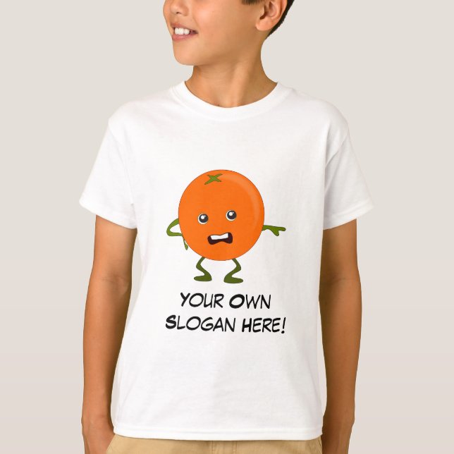 Felaktig Orange med Anpassade Slogan T Shirt (Framsida)