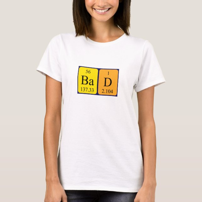 Felaktig periodisk skjorta bord namn tee shirt (Framsida)