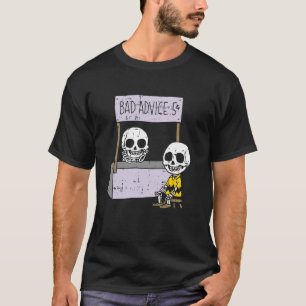 Felaktig rådgivning Skeleton Halloween-Döskallar m T Shirt