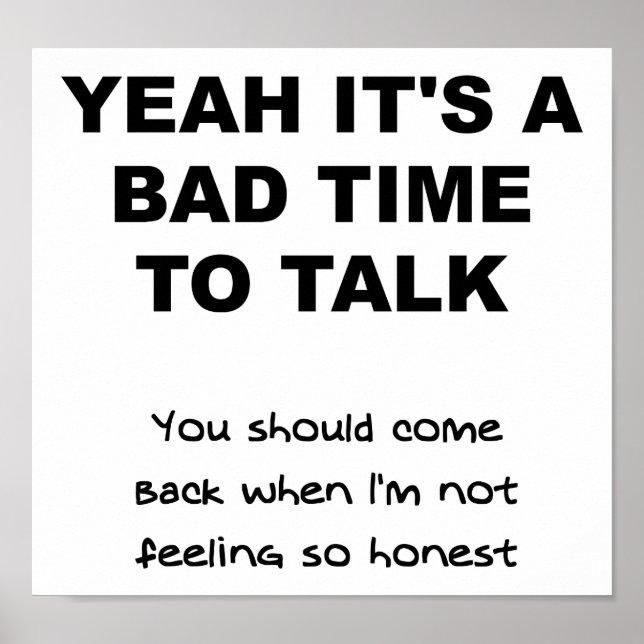 Felaktig tid för att Poster Pratbubbla (Framsidan)