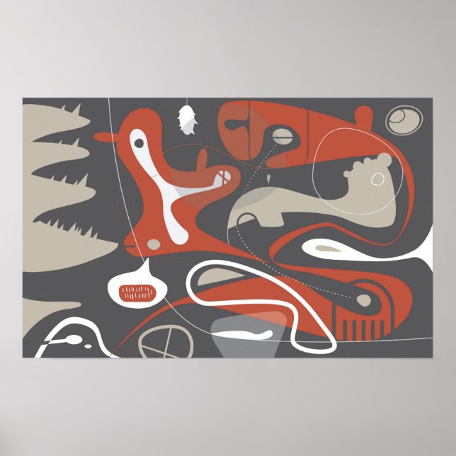 Felaktig utskrift av Dreams Abstrakt Art Poster (Framsidan)