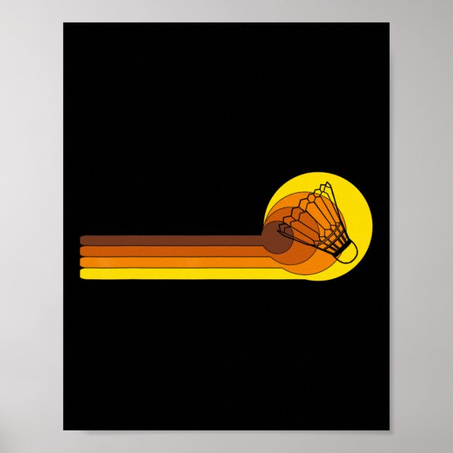 Felaktig Vintage av Badminton-player-spelpensel 70 Poster (Framsidan)