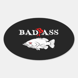 Felaktiga Bass Stickers Ovalt Klistermärke
