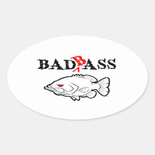 Felaktiga Bass Stickers Ovalt Klistermärke