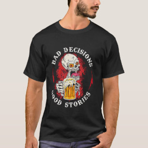 Felaktiga beslut Bra Artiklar som ritar skullen T- T Shirt