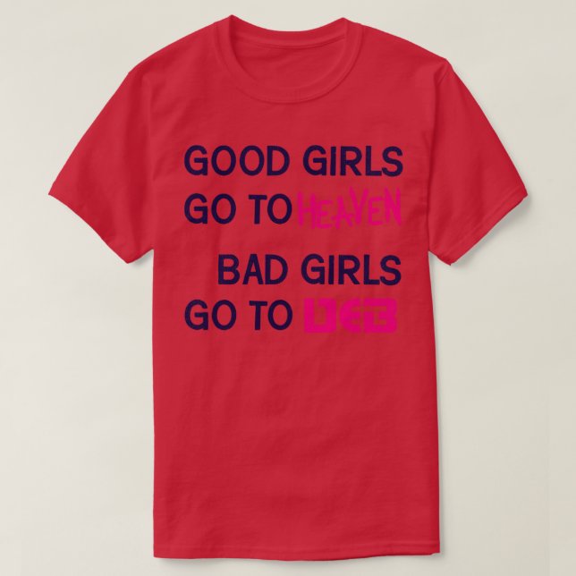 Felaktiga flickor går till DEB T Shirt (Design framsida)