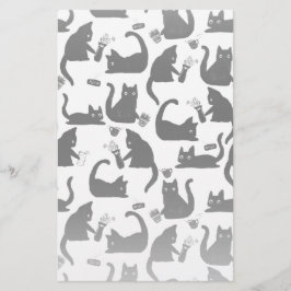 Felaktiga katter som knackar Saker över Brevpapper