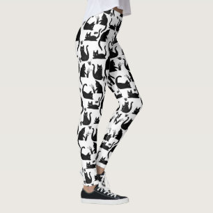 Felaktiga katter som knackar Saker över Leggings