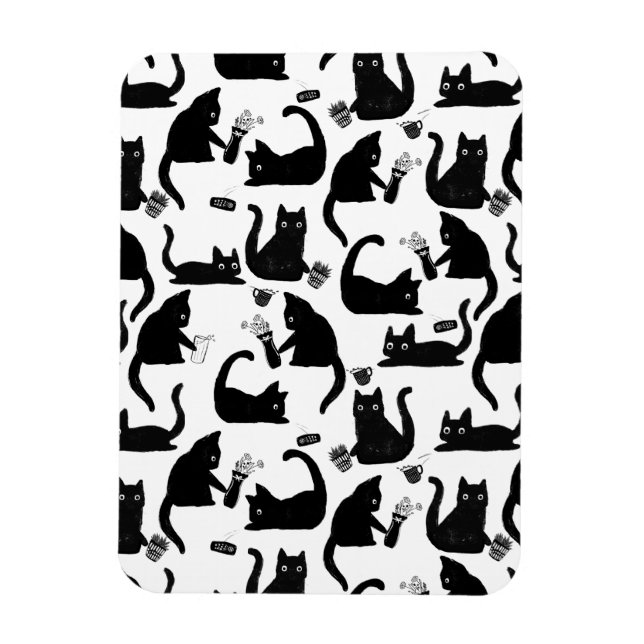 Felaktiga katter som knackar Saker över Magnet (Vertikal)