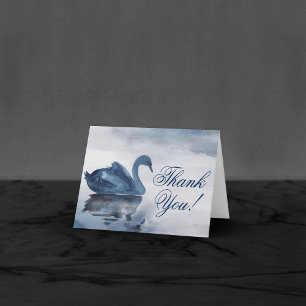 Felaktiga reflektioner   Dusty Blue Svan Sjö Bröll Tack Kort