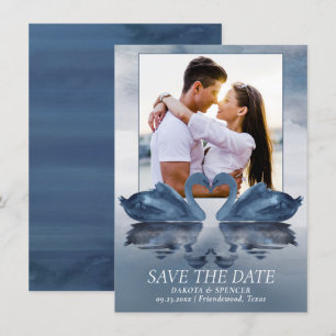 Felaktiga reflektioner   Dusty Blue Svan Sjö Photo Spara Datumet