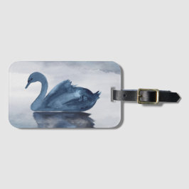 Felaktiga reflektioner | Moody Dusty Blue Svan vid Bagagebricka