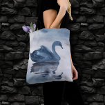 Felaktiga reflektioner | Moody Dusty Blue Svan vid Tygkasse<br><div class="desc">Mysterös, mörk och moody handmålad sjö-dekoration i mjuk dammig i marblått med en graciös svan och rökig tidigt-dimma som lägger till perfekten av färg och stil. Från samlingen "Reflection" i Sjö inspirerades vattenfärgen av den romantiska tystnaden när du kan vara med den du kärlek eller ensam utan avbrott. #abstractart För...</div>