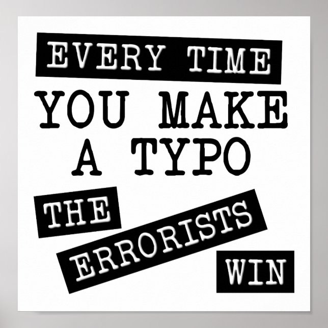 Felanhängarna vinner rolig poster (Framsidan)