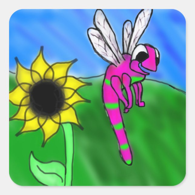 feldekal fyrkantigt klistermärke (Framsida)