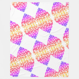 Feldenkrais Blanket - Rainbow Hearts #2 Fleecefilt