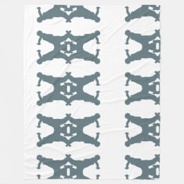 Feldenkrais Blanket - Rullande Mönster i Grått Fleecefilt