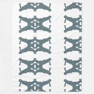 Feldenkrais Blanket - Rullande Mönster i Grått Fleecefilt