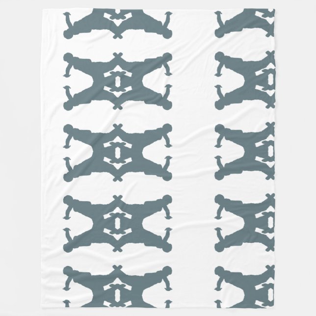 Feldenkrais Blanket - Rullande Mönster i Grått Fleecefilt (Framsidan)