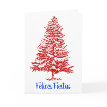 Felicas Fiestas Spanska Röda Julgran