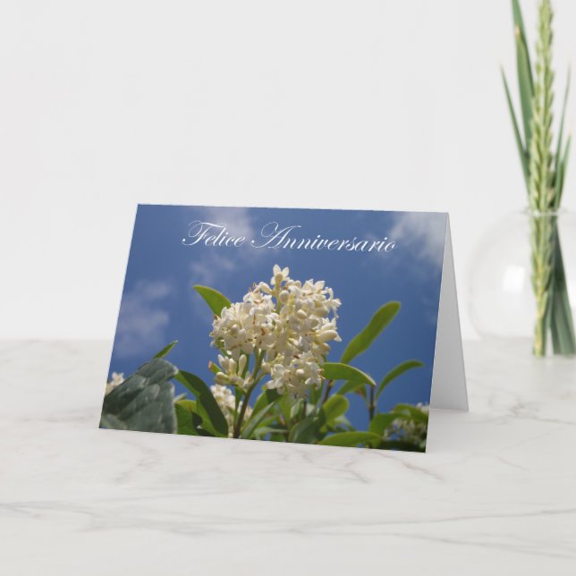 Felice Anniversario - lycklig årsdag Kort (Framsida)