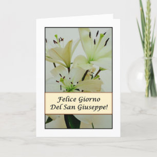 Felice Giorno del San Giuseppe (Fiori) kort