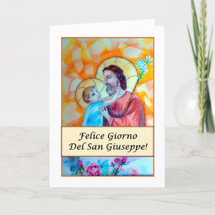 Felice Giorno del San Giuseppe (religionskort) Helgkort