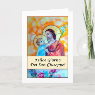 Felice Giorno del San Giuseppe (religionskort) Helgkort