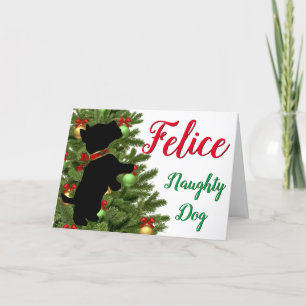 Felice Naughty Hund Helgkort