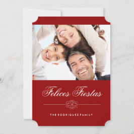 Felices Fiestas-fotokort Inbjudningar