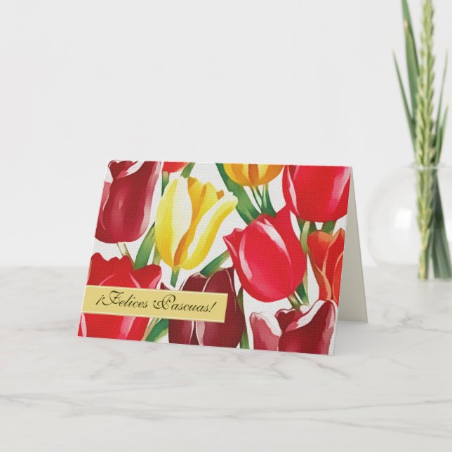 Felices Pascuas Anpassningsbar Påsk Cards på spans Helgkort (Framsida)