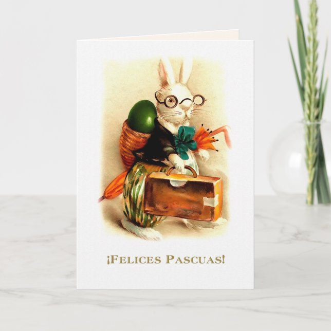 Felices Pascuas. Påsk-kort på spanska Helgkort (Framsida)