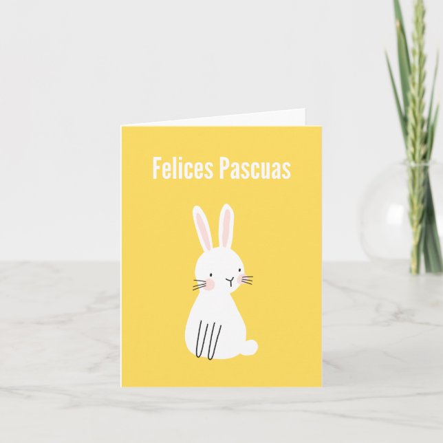 Felices Pascuas, spanska Glad påsk Kort (Framsida)